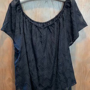 NWT Lane Bryant Black Short-Sleeve Top (Size 22)
